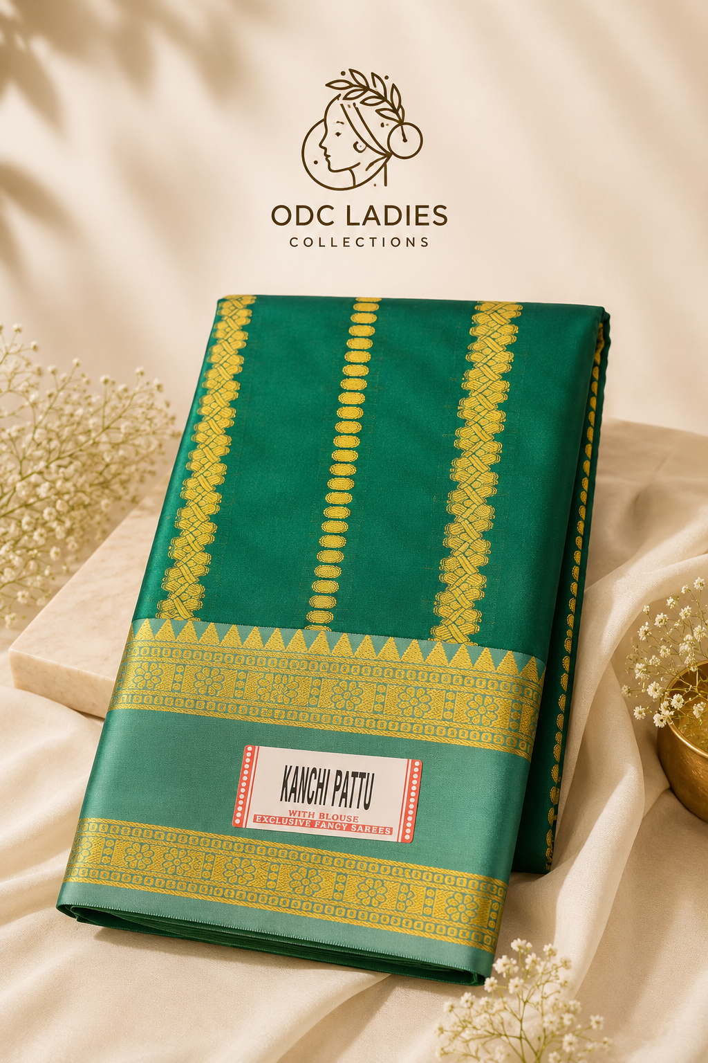 Kanji Semi Silk Trending Coffee Brown Saree | S-109 | ODC Ladies Collections
