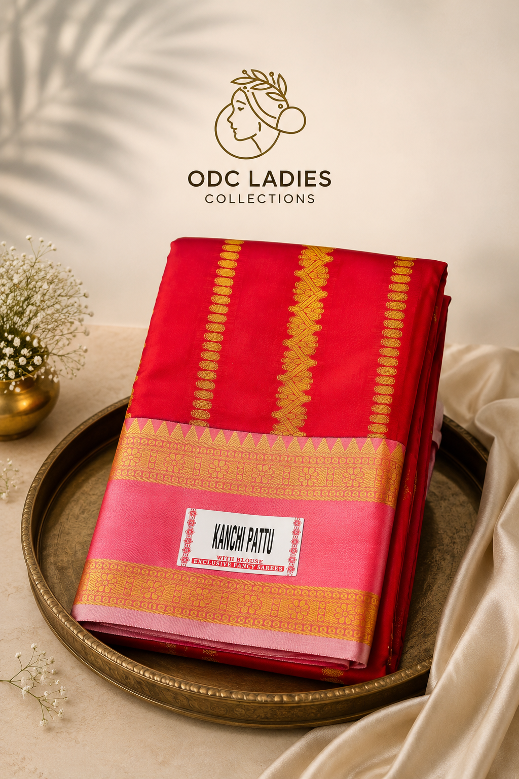 Kanji Semi Silk Trending Coffee Brown Saree | S-109 | ODC Ladies Collections