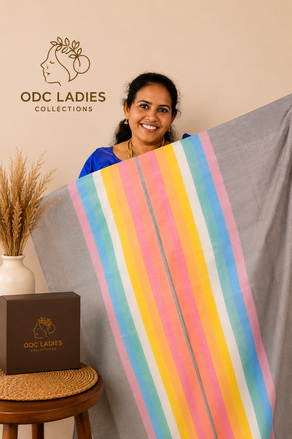 Khadhi Cotton Trending Rainbow Saree | S-107 | ODC Ladies Collections