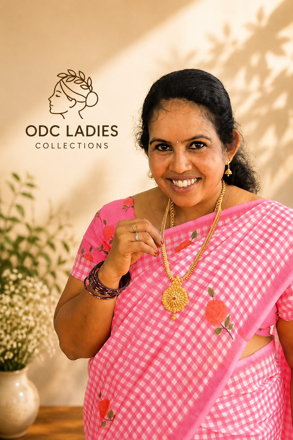 Lenin Cotton Trending Checked Saree | S-110 | ODC Ladies Collections