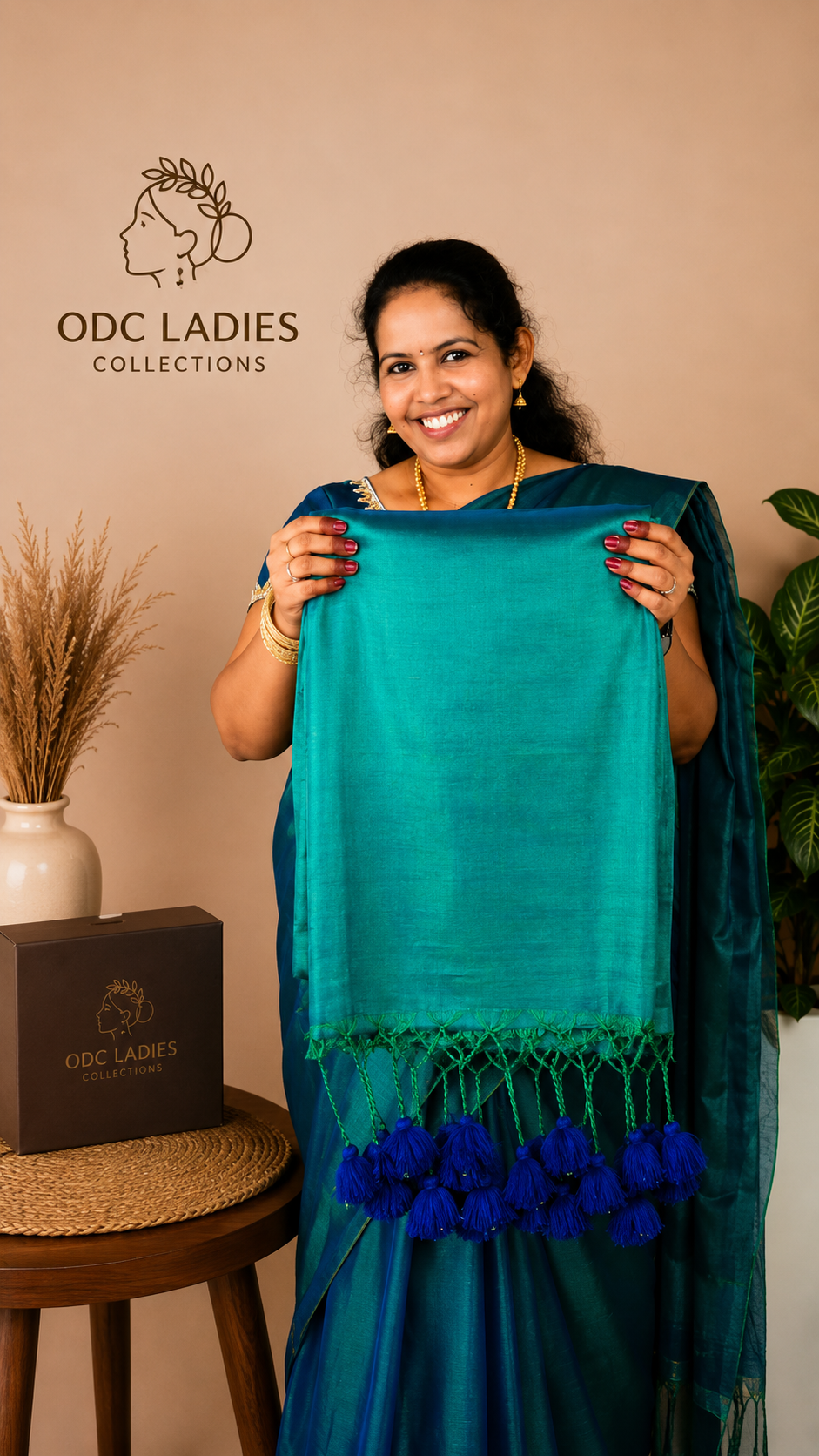 Tissue Cotton Trending Peacock Saree | S-108 | ODC Ladies Collections