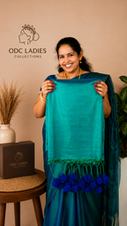 Tissue Cotton Trending Peacock Saree | S-108 | ODC Ladies Collections