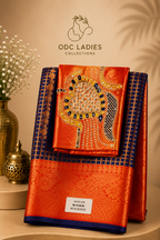 Kanji Semi Silk Vaira Oosi Pattern Checked Design Saree | S-104 | ODC Ladies Collections