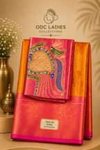 Kanji Semi Silk Vaira Oosi Pattern Checked Design Saree | S-104 | ODC Ladies Collections