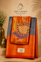 Kanji Semi Silk Vaira Oosi Pattern Checked Design Saree | S-104 | ODC Ladies Collections
