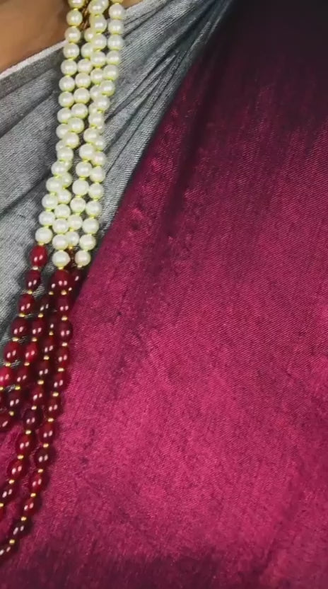 Tissue Cotton Dual Colors Gini Work Saree | S-114 | ODC Ladies Collections