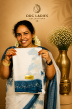 Linen Cotton Floral Print Saree | S-102 | ODC Ladies Collections