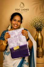 Linen Cotton Floral Print Saree | S-102 | ODC Ladies Collections