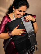 Tissue Cotton Dual Colors Gini Work Saree | S-114 | ODC Ladies Collections