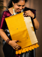 Tissue Cotton Dual Colors Gini Work Saree | S-114 | ODC Ladies Collections