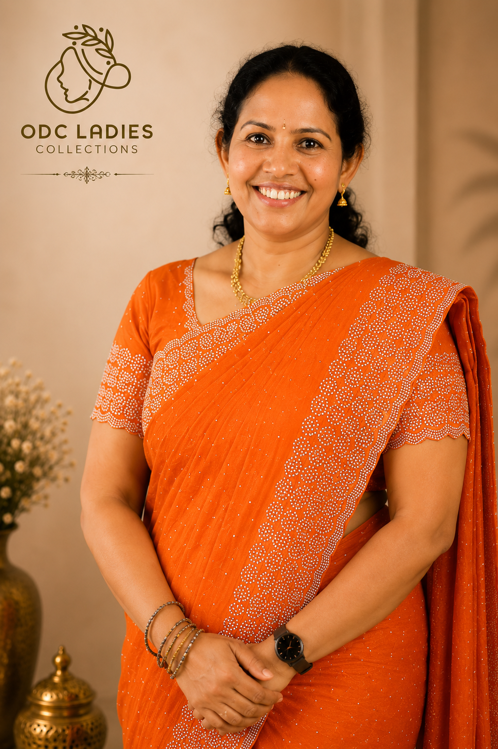 Space Silk Heavy Stone Work Saree | S-105 | ODC Ladies Collections